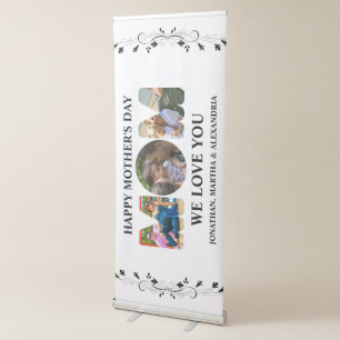 Create your own 3 photo collage Happy Mothers day Retractable Banner