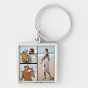 Create Your Own 3 Photo Collage Key Ring