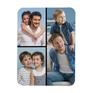 Create Your Own 3 Photo Collage Magnet