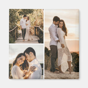 Create Your Own 3 Photo Collage Magnet