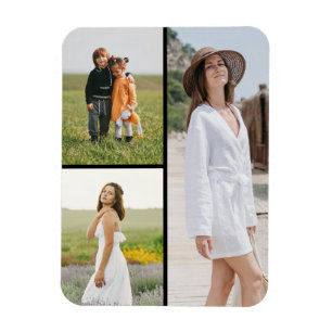 Create Your Own 3 Photo Collage Magnet