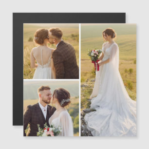 Create Your Own 3 Photo Collage Magnetic Card