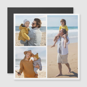 Create Your Own 3 Photo Collage Magnetic Card