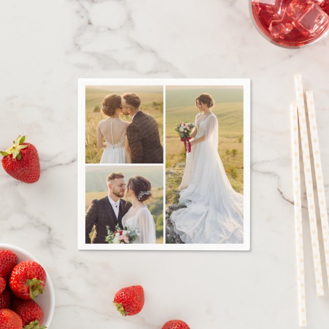 Create Your Own 3 Photo Collage Napkin (Insitu)