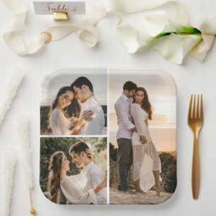 Create Your Own 3 Photo Collage Paper Plate