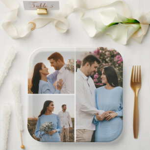 Create Your Own 3 Photo Collage Paper Plate