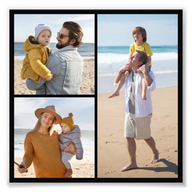 Create Your Own 3 Photo Collage Photo Enlargement (Front)