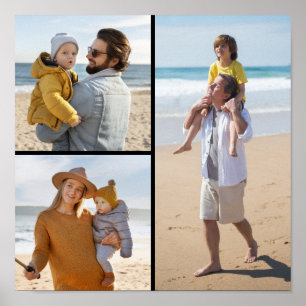 Create Your Own 3 Photo Collage Poster