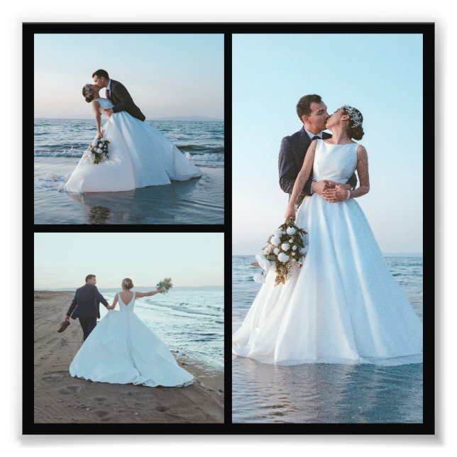 Create Your Own 3 Photo Collage Print (Front)
