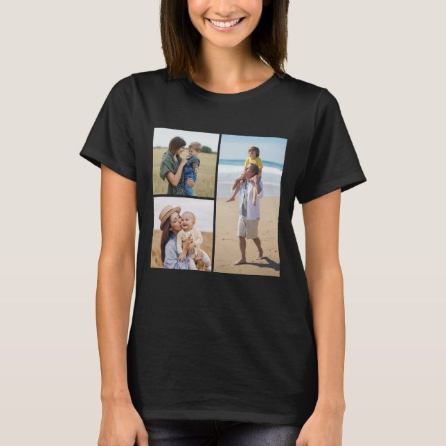 Create Your Own 3 Photo Collage T-Shirt (Front)