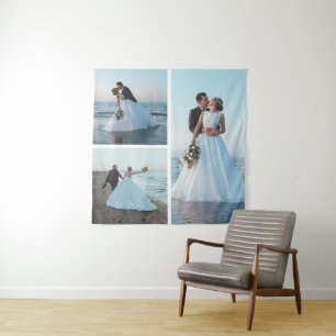Create Your Own 3 Photo Collage  Tapestry
