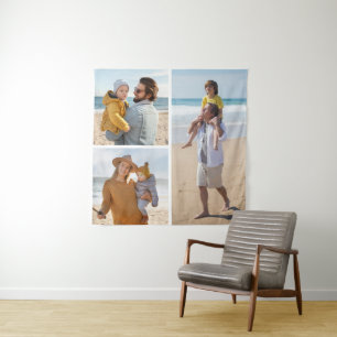 Create Your Own 3 Photo Collage  Tapestry