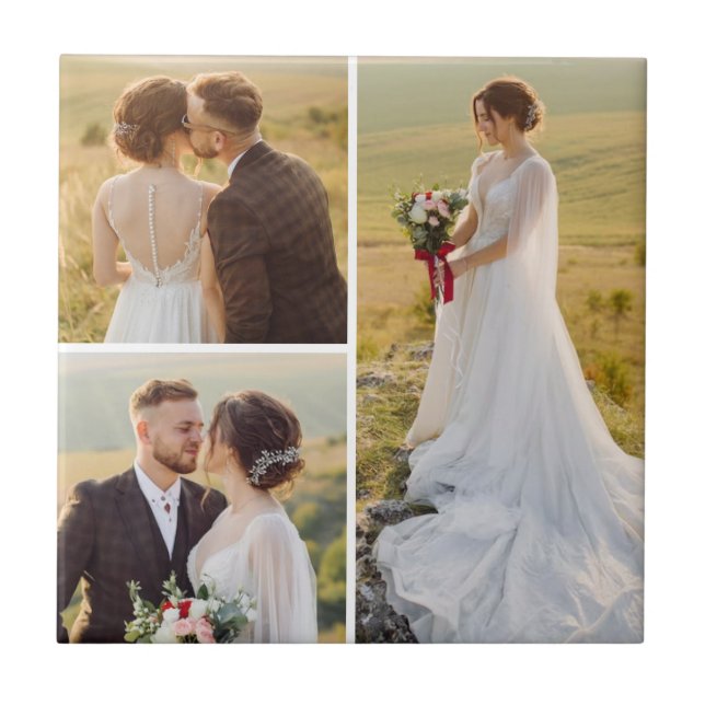 Create Your Own 3 Photo Collage Tile (Front)