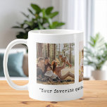 Create Your Own 3 Photo Custom Quote Coffee Mug<br><div class="desc">Create your own custom photo and quote coffee mug. Features minimalist customisable typewriter typography and three of your favourite pictures.</div>