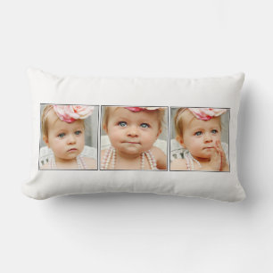Create Your Own 3 Photo Keepsake Daughters Room Lumbar Cushion
