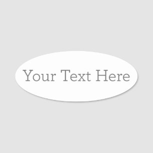 Create Your Own 3" X 1.25" Oval Name Tag
