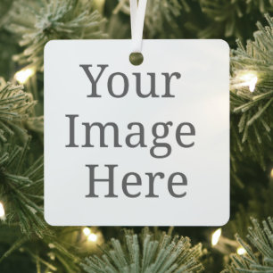 create your own 3" x 3" aluminum square ornament
