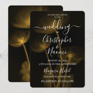 Create Your Own - 3 X-Ray Flowers Wedding Invitation