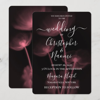 Create Your Own - 3 X-Ray Flowers Wedding Invitation