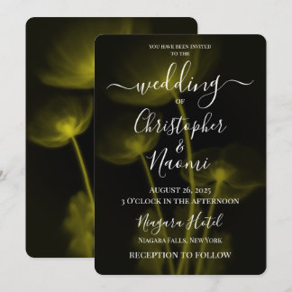 Create Your Own - 3 X-Ray Flowers Wedding Invitation