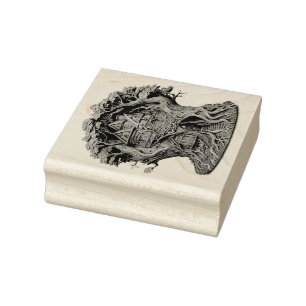 Create Your Own 3D Faux Bois Carved Fairy Mansion Rubber Stamp