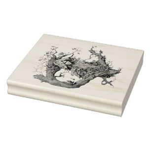 Create Your Own 3D Faux Bois Carved Mystical Dryad Rubber Stamp