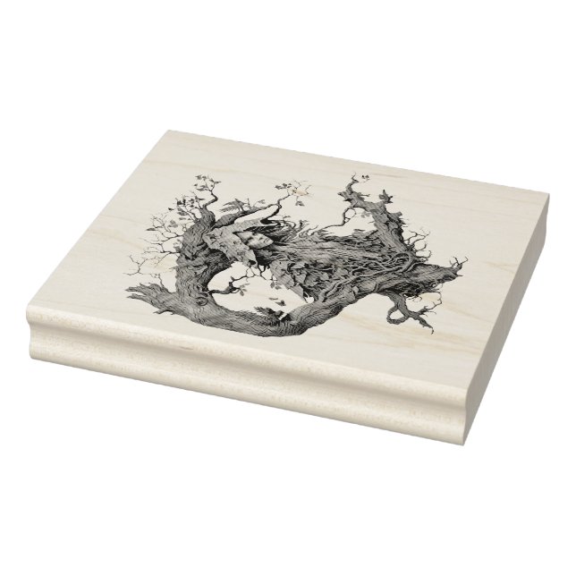Create Your Own 3D Faux Bois Carved Mystical Dryad Rubber Stamp (Stamp)