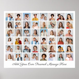 Create Your Own 48 Photo Collage Add Your Greeting Poster