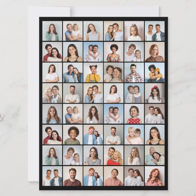 Create Your Own 48 Photo Collage Card (Front)