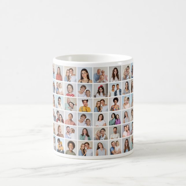 Create Your Own 48 Photo Collage Coffee Mug (Center)