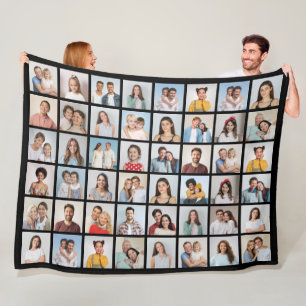 Create Your Own 48 Photo Collage Fleece Blanket