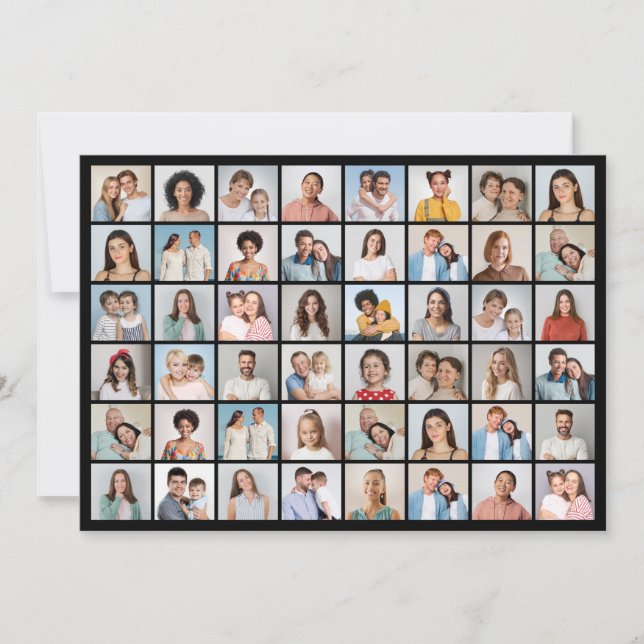 Create Your Own 48 Photo Collage Greeting Card (Front)