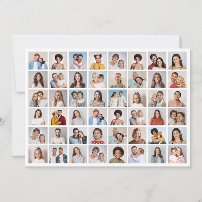 Create Your Own 48 Photo Collage Greeting Card (Front)