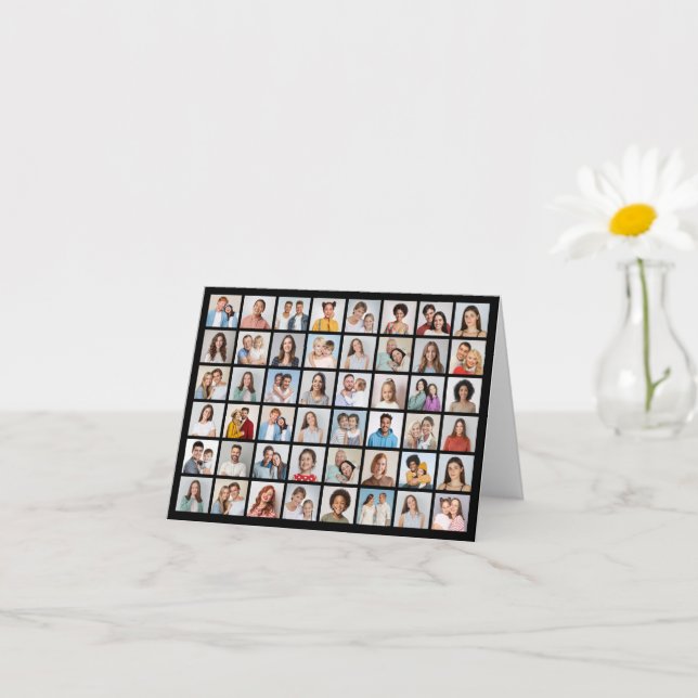 Create Your Own 48 Photo Collage Greeting Card (Small Plant)