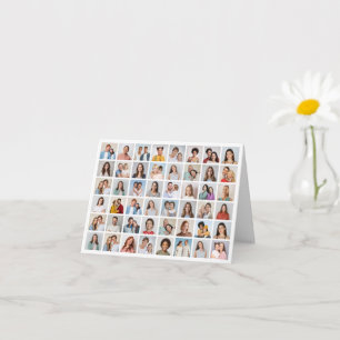 Create Your Own 48 Photo Collage Greeting Card