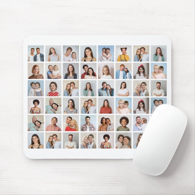 Create Your Own 48 Photo Collage  Mouse Mat (With Mouse)