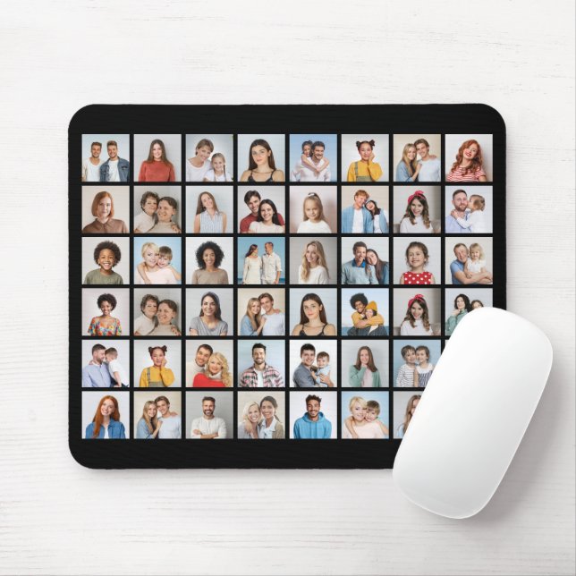 Create Your Own 48 Photo Collage  Mouse Mat (With Mouse)
