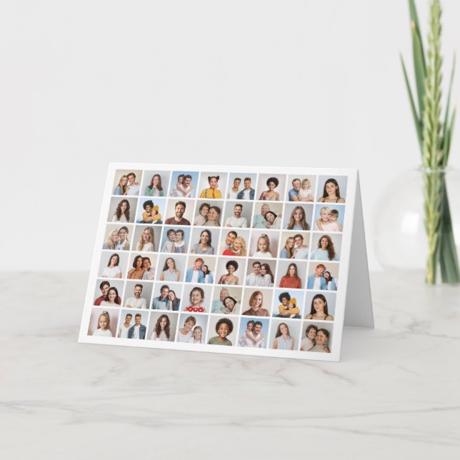 Create Your Own 48 Photo Collage Note Card (Front)