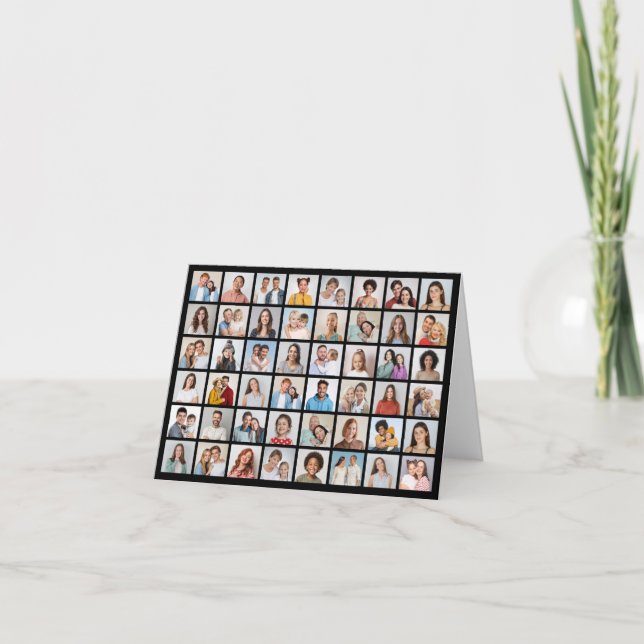 Create Your Own 48 Photo Collage Note Card (Front)