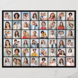 Create Your Own 48 Photo Collage Paper Sheet