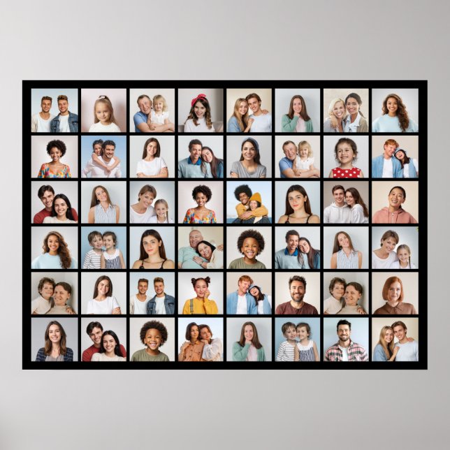 Create Your Own 48 Photo Collage Poster (Front)