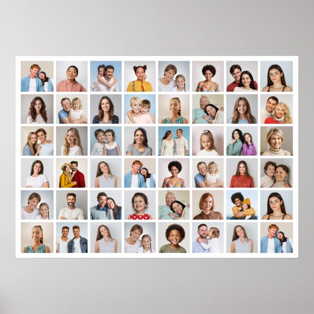 Create Your Own 48 Photo Collage Poster (Front)
