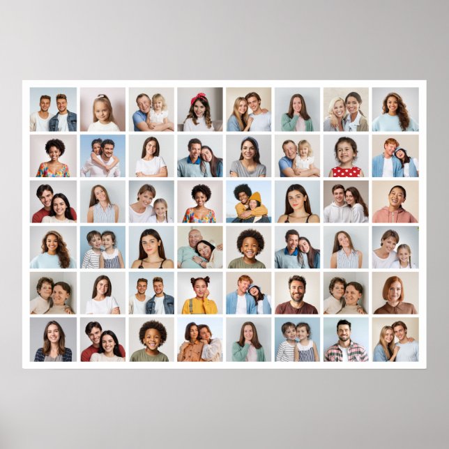 Create Your Own 48 Photo Collage Poster (Front)