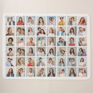Create Your Own 48 Photo Collage Sherpa Blanket