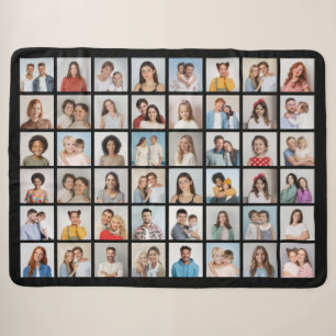 Create Your Own 48 Photo Collage Sherpa Blanket
