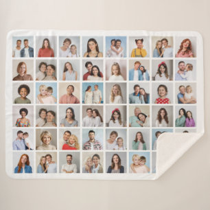 Create Your Own 48 Photo Collage  Sherpa Blanket