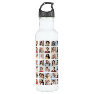 Create Your Own 49 Photo Collage 710 Ml Water Bottle
