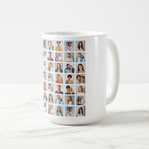 Create Your Own 49 Photo Collage Coffee Mug