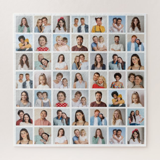 Create Your Own 49 Photo Collage Jigsaw Puzzle (Vertical)