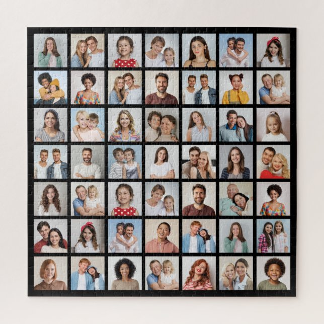 Create Your Own 49 Photo Collage Jigsaw Puzzle (Vertical)
